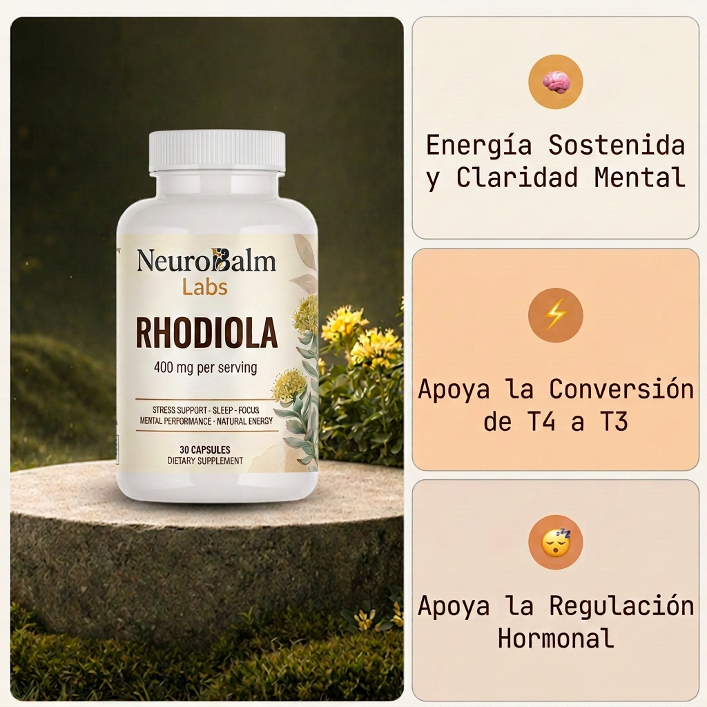 Rodiola - Adaptógeno Natural Fabricado en USA - imagen 1